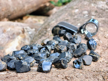 Natural Black Spinel Faceting Rough