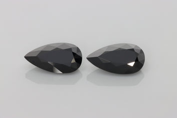 Black Spinels – Bespoke Teardrop Matched Pair 17.26ct